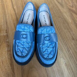 Coach Leah Quilted Denim Loafer - 8.5